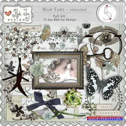 Винтажный скрап-комплект - Голубые глаза