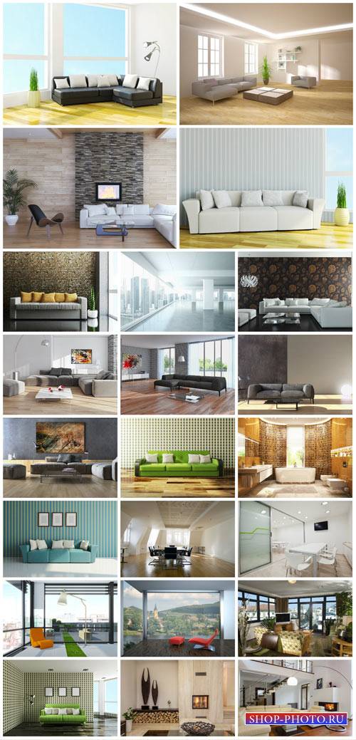 Interior, furniture, sofas - stock photos