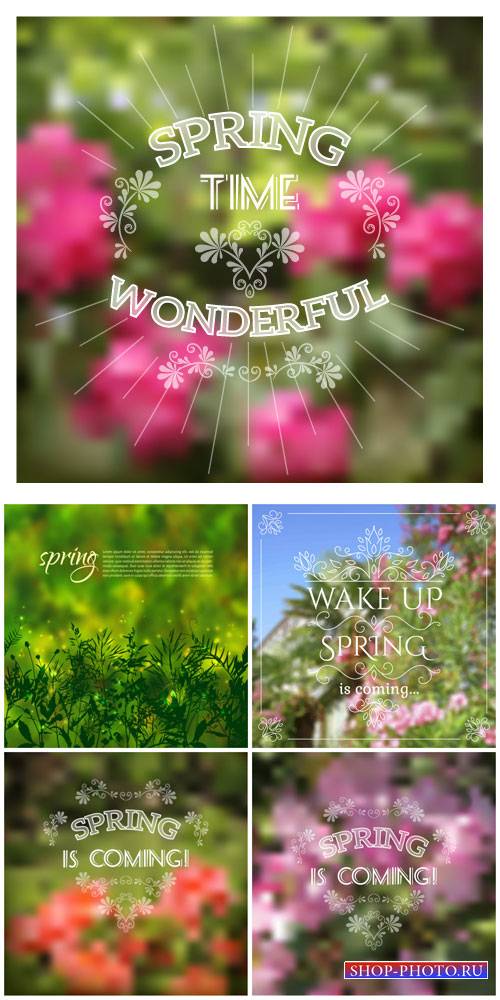Spring, vector backgrounds