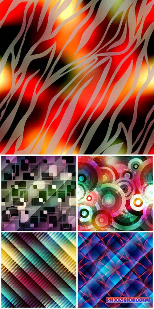 Creative backgrounds with colorful abstraction vector