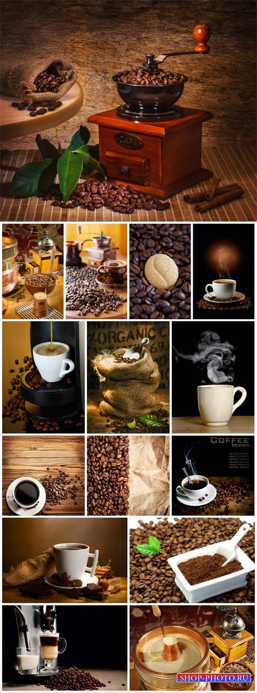 Coffee, coffee beans, cup of coffee - stock photos