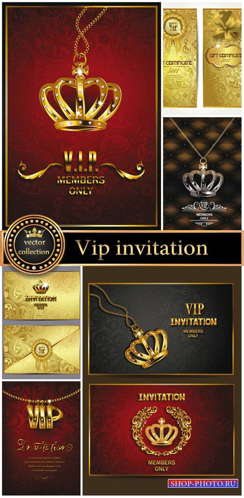 VIP invitations vector