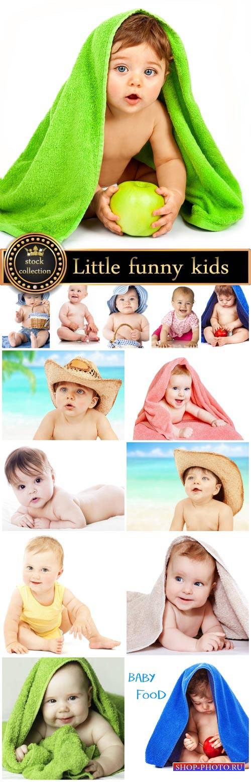 Little funny kids - stock photos