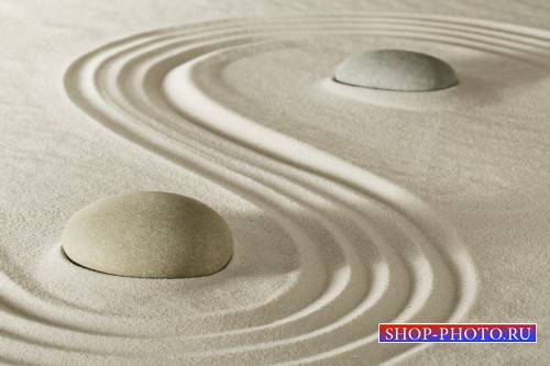 Spa background with sand and stones - stock photos