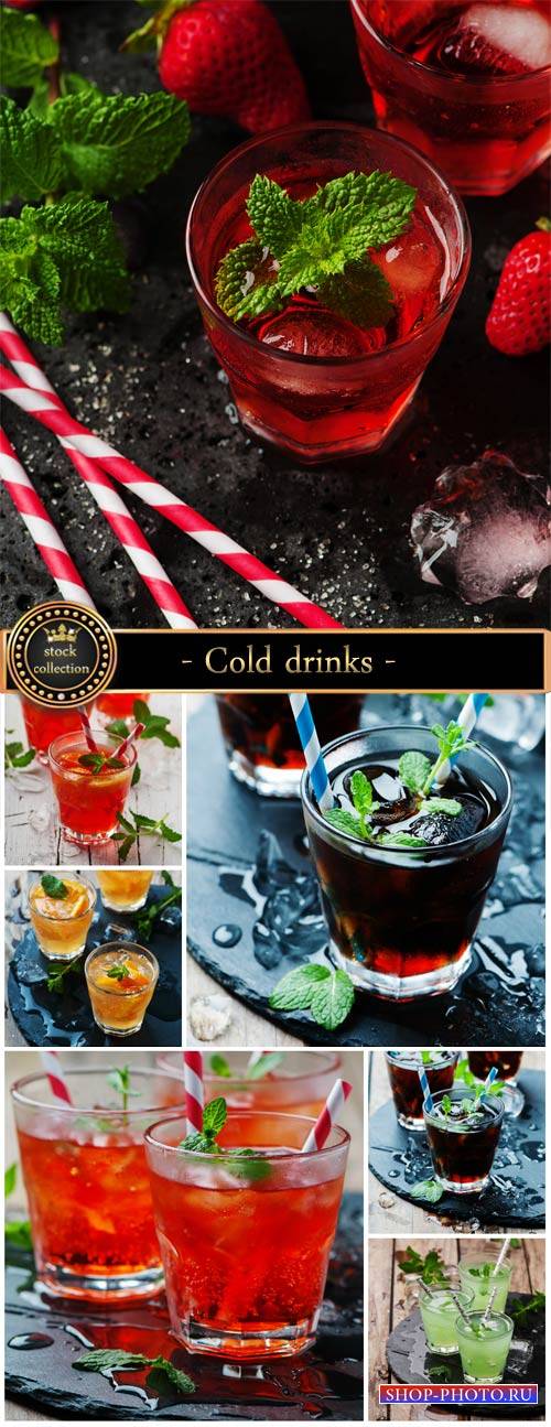 Cold drinks, fruit and berry - stock photos