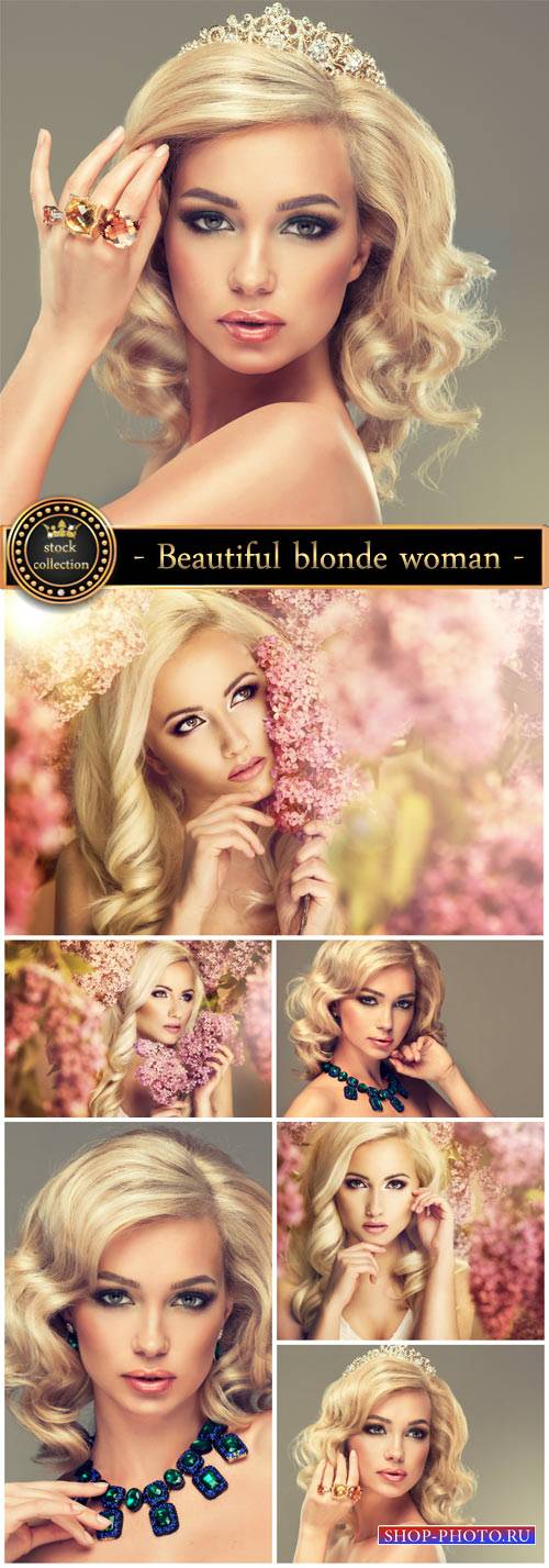 Beautiful blonde woman - Stock Photo