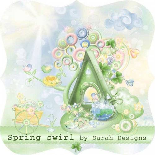 Цветочный скрап-комплект - Spring Swirl