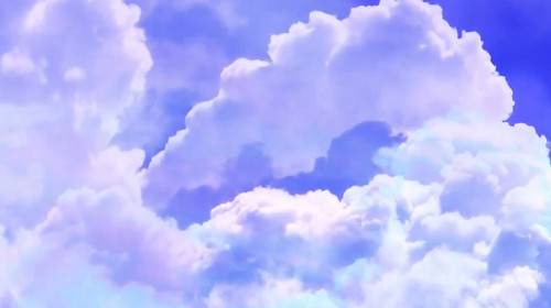 Футаж - Облака на синем небе
