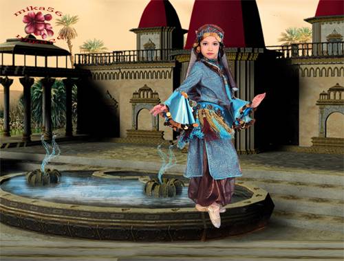 Шаблон  детский - Танец у фонтана