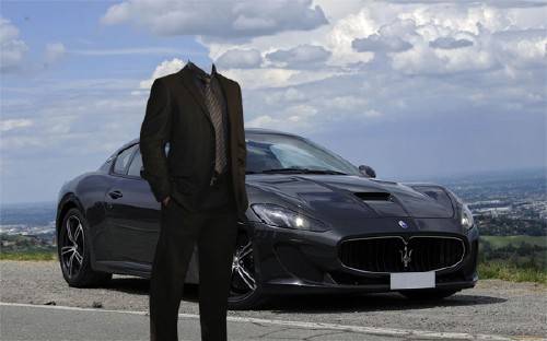  Шаблон для фотомонтажа - На крутой Maserati 