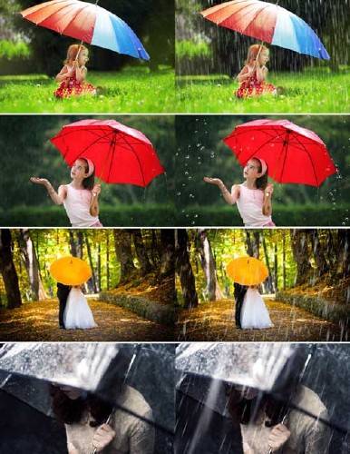 Оверлеи для фотошопа - Дождь