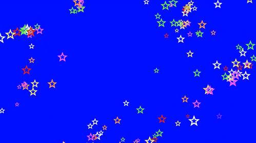 Футаж с разноцветными звездами на хромакее