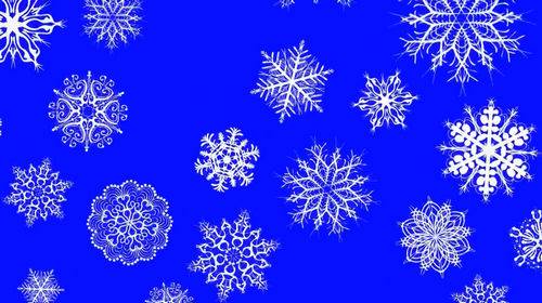 Новогодний футаж на хромакее - Падающие снежинки