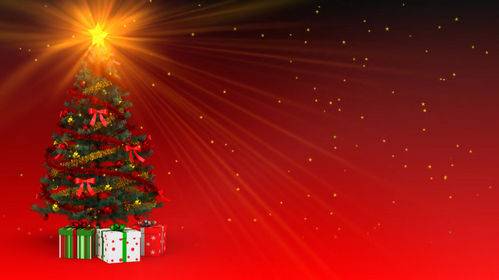 Футаж - Новогодняя елка с подарками