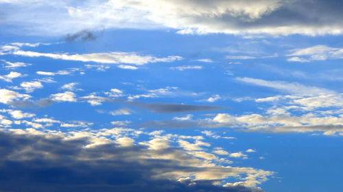 Футаж - Движение облаков по синему небу