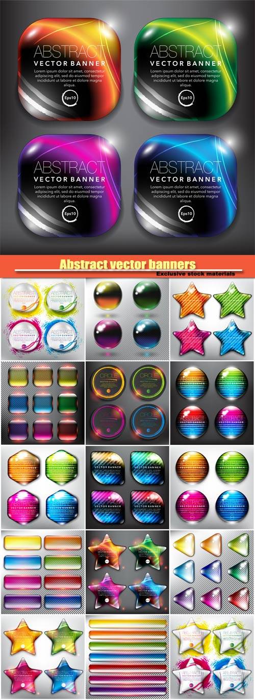 Abstract vector banners with effect it shine