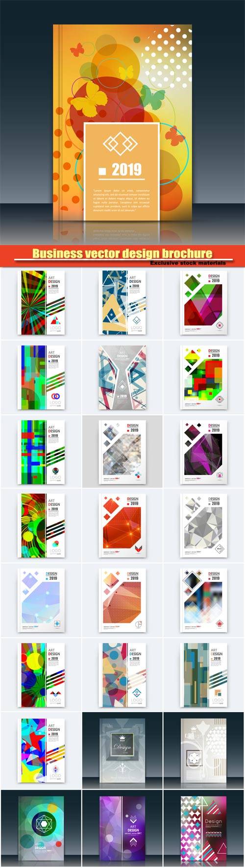 Business vector design brochure, banner template card