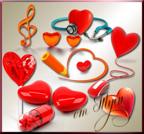Clipart - Quiet heart beating in anticipation of love