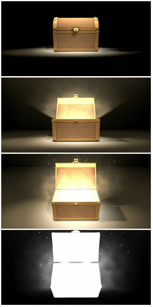 Video footage Magical box, zoom-in animation