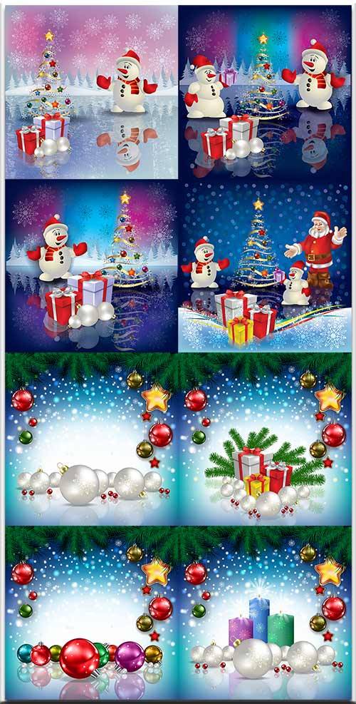 Новогодние фоны - Новогодние композиции / Christmas backgrounds - Christmas ...