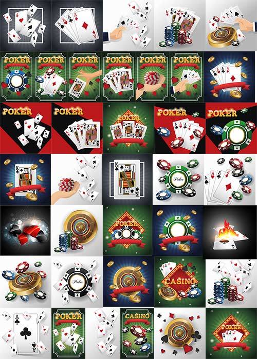 Казино и карты покера - Вектор / Casino and poker cards - Vector