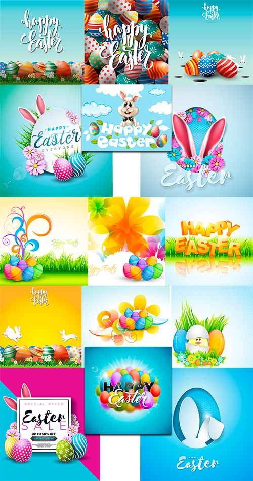    Разноцветная пасха - Вектор / Colorful Easter - Vector