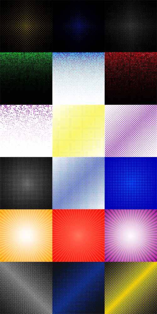 Разноцветные фоны в векторе / Colored backgrounds in vector