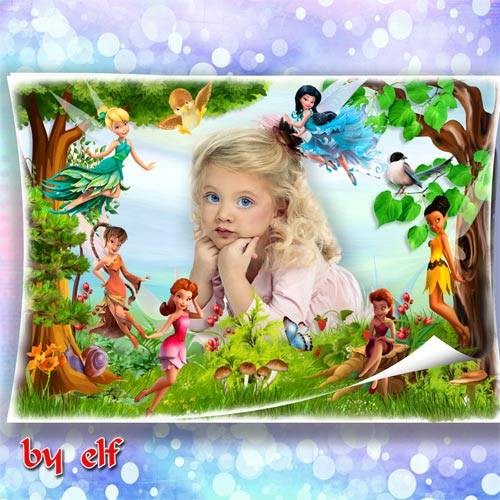  Детская рамка с феями Диснея - Милые феечки