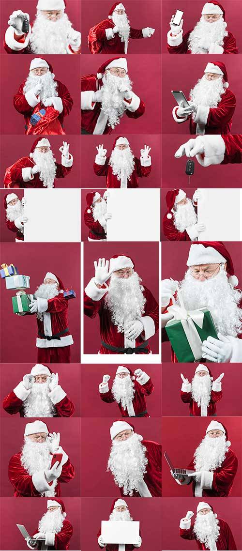 Весельчак Санта Клаус - Клипарт / Merry Santa Claus - Clipart