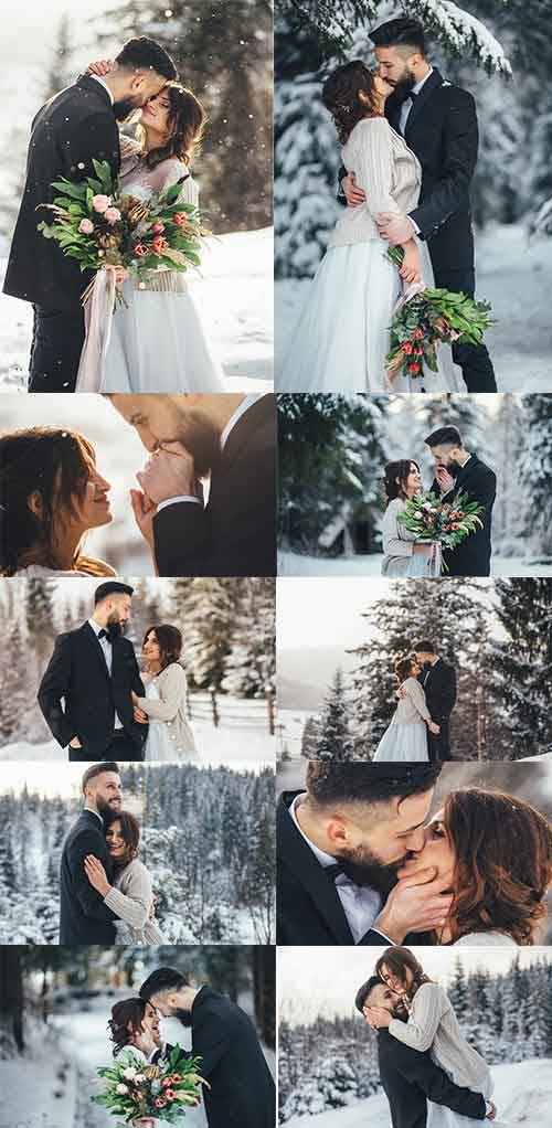   Зимняя свадьба - Клипарт / Winter Wedding - Clipart