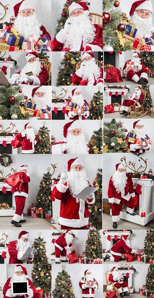 Санта Клаус принёс подарки - Клипарт / Santa Claus brought gifts - Clipart