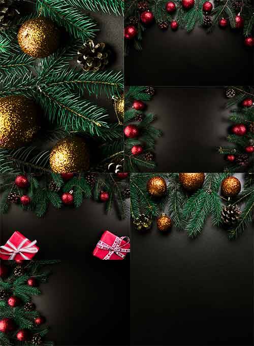 Новогодние фоны - 4 - Растровый клипарт / Christmas backgrounds - 4 - Raster clipart 