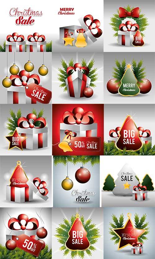    Новогодние фоны - 16 - Векторный клипарт / Christmas backgrounds -16 - Vector Graphics 