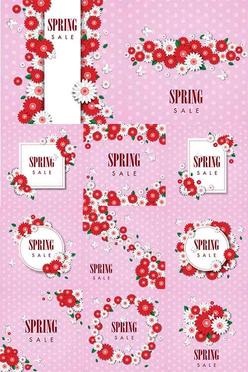 Здравствуй, весна - Векторный клипарт / Hello Spring - Vector Graphics