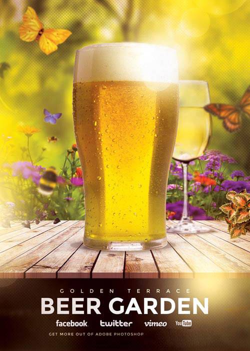 Beer Garden psd flyer template