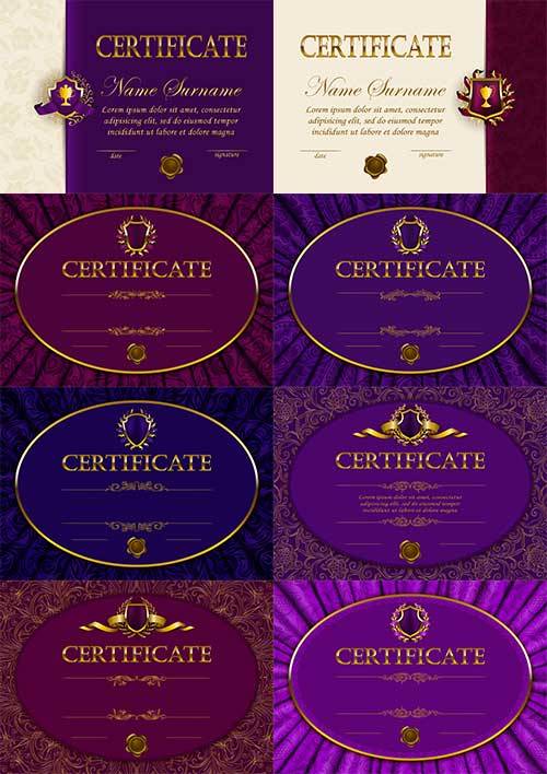 Элегантные сертификаты - Векторный клипарт / Elegant certificates - Vector  ...