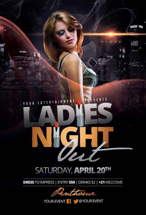 Ladies Night Out flyer template