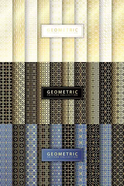 Коллекция геометрических узоров в векторе / Collection of geometric pattern ...