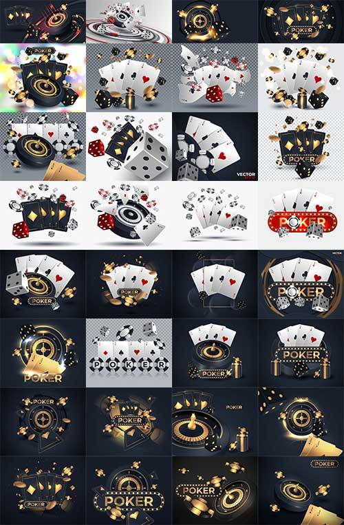    Покер. Казино - Векторный клипарт / Poker. Casino - Vector Graphics
