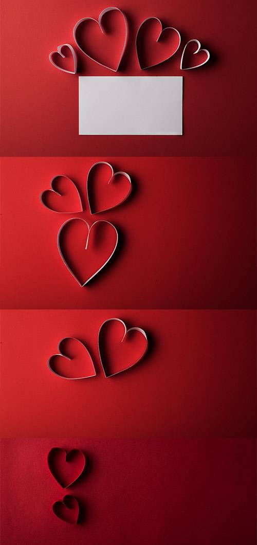 Сердца влюблённых - Растровый клипарт / Hearts of lovers - Raster clipart