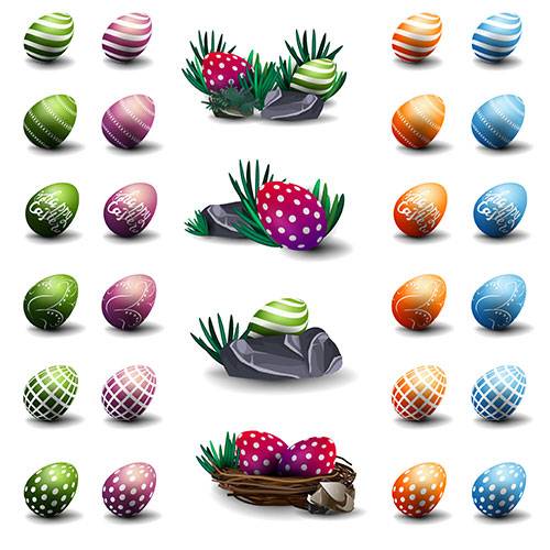 Пасхальные яйца - Векторный клипарт / Easter eggs - Vector Graphics