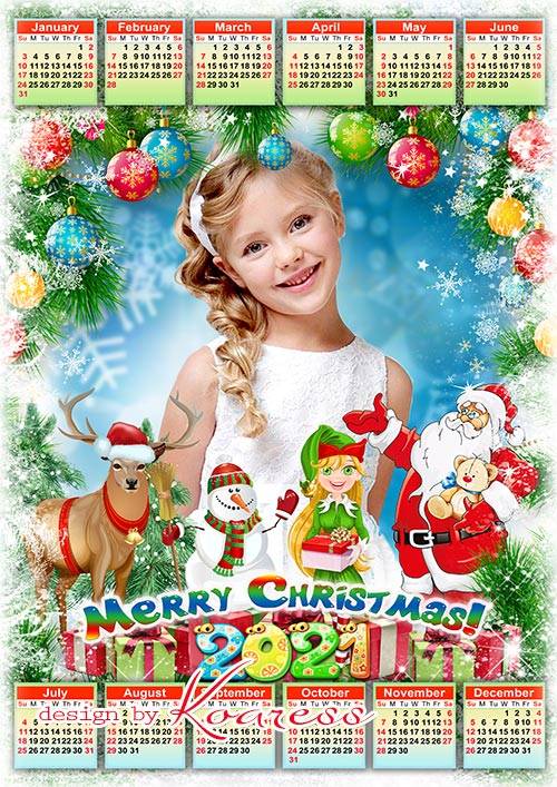 Новогодний календарь на 2021 год  - Merry Christmas and Happy New Year calendar 2021 for kids photos