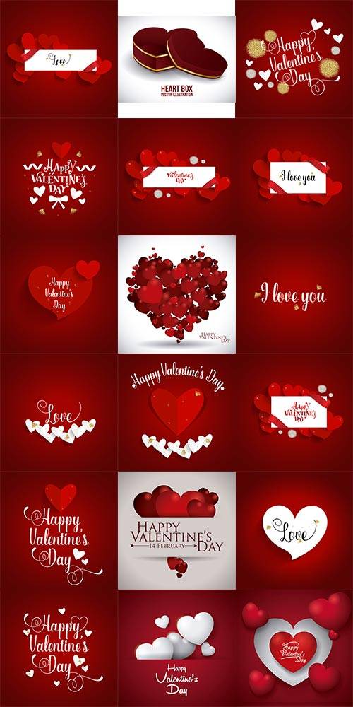 Happy Valentines day - Векторные фоны
