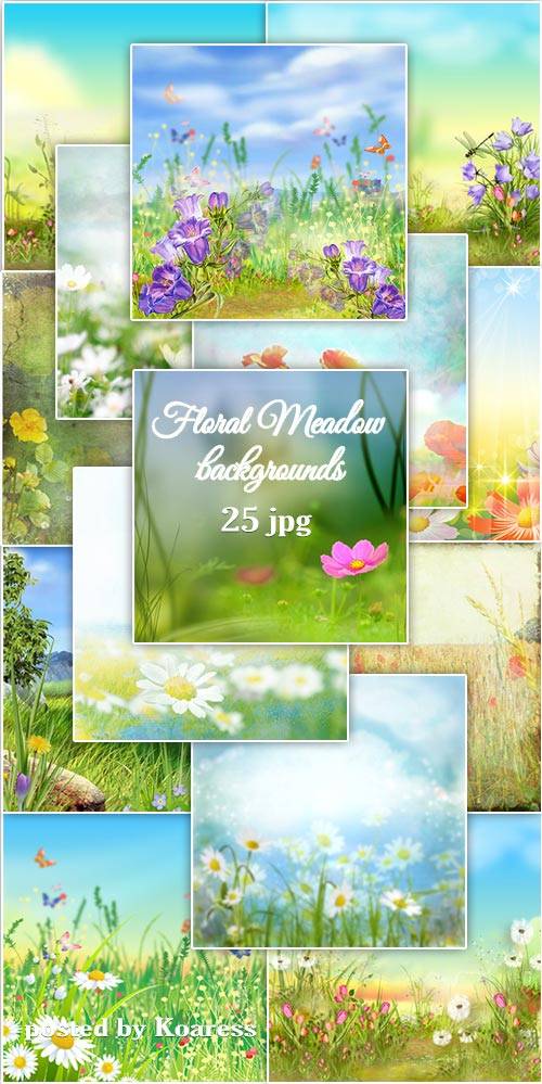 Фоны jpg цветущий луг - Flower meadow ipg backgrounds