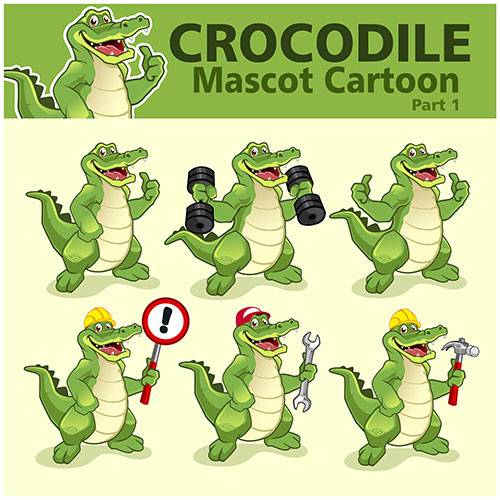 Крокодил - Векторный клипарт