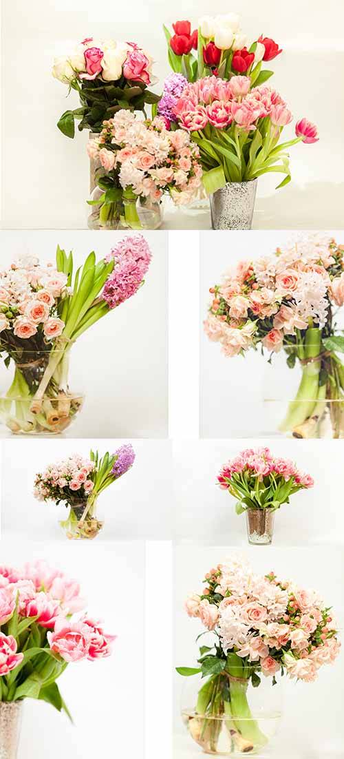 Цветы в вазе - Растровый клипарт