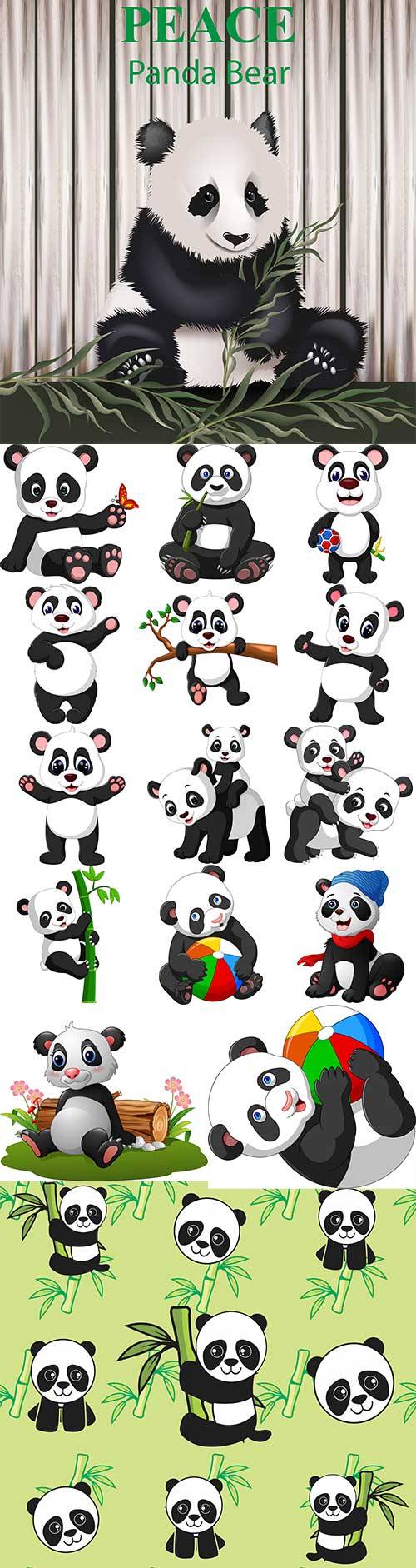 Панда - Векторный клипарт
